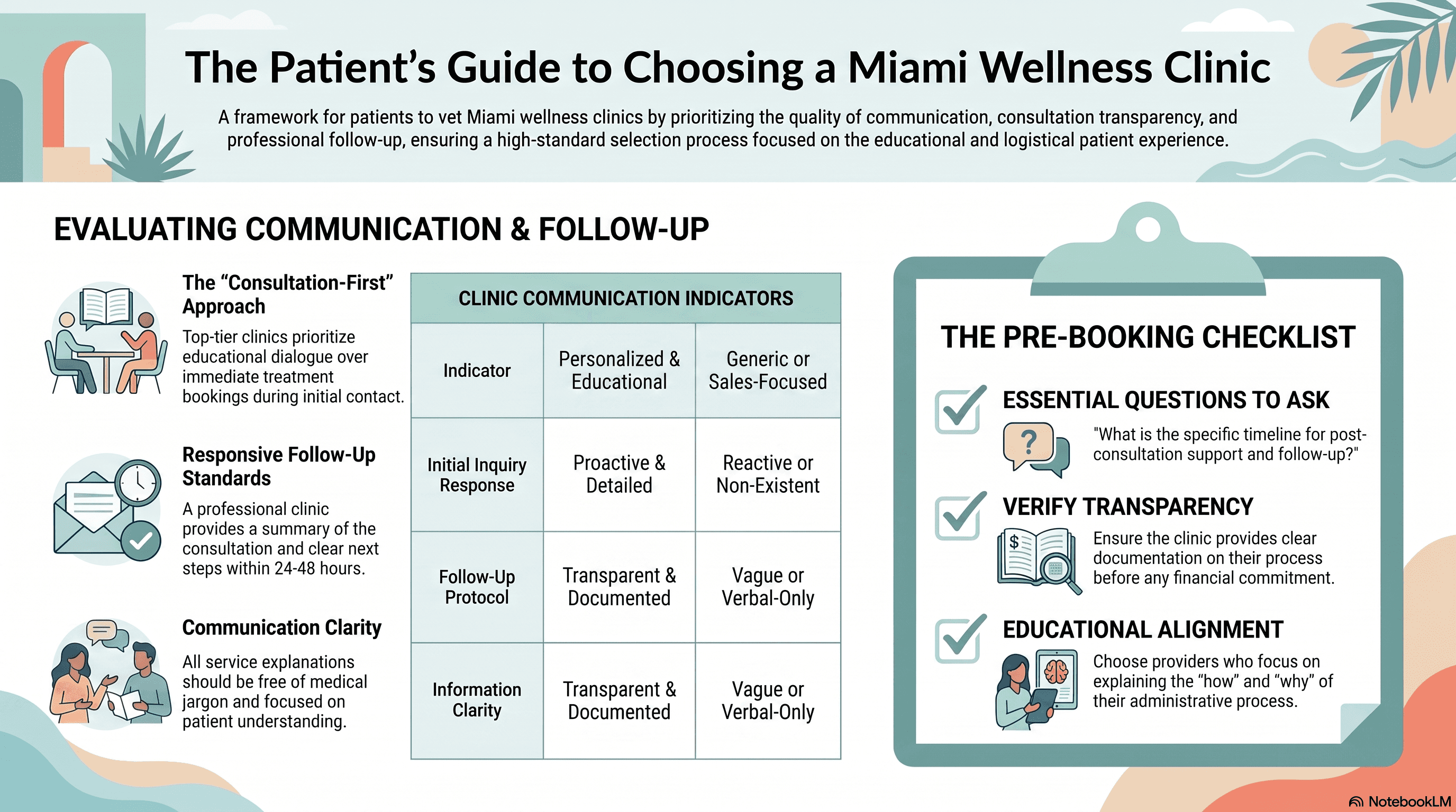 Consultation-first clinic communication and follow-up visual for The Wellness Room