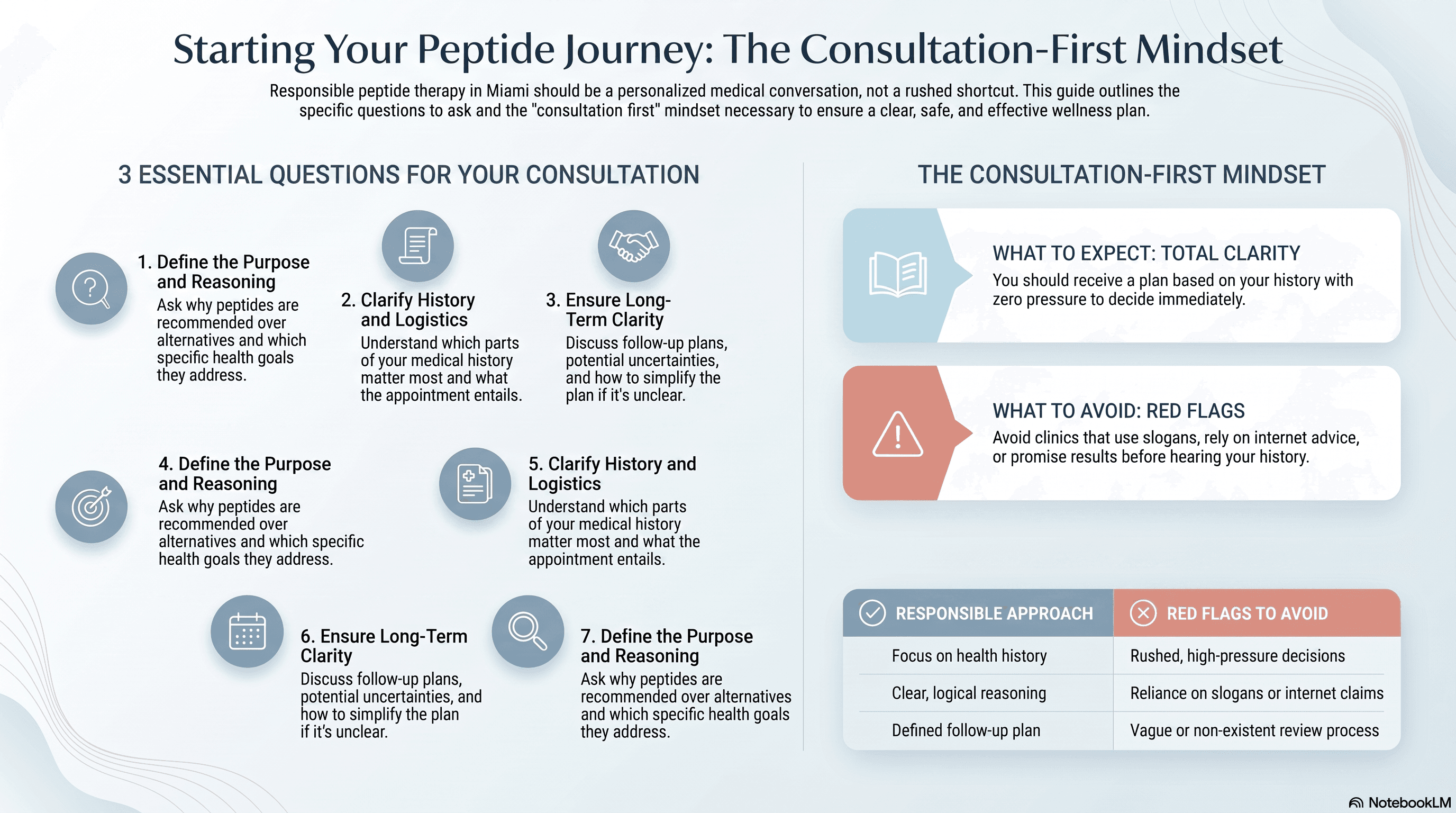 Consultation-first questions for peptide therapy in Miami
