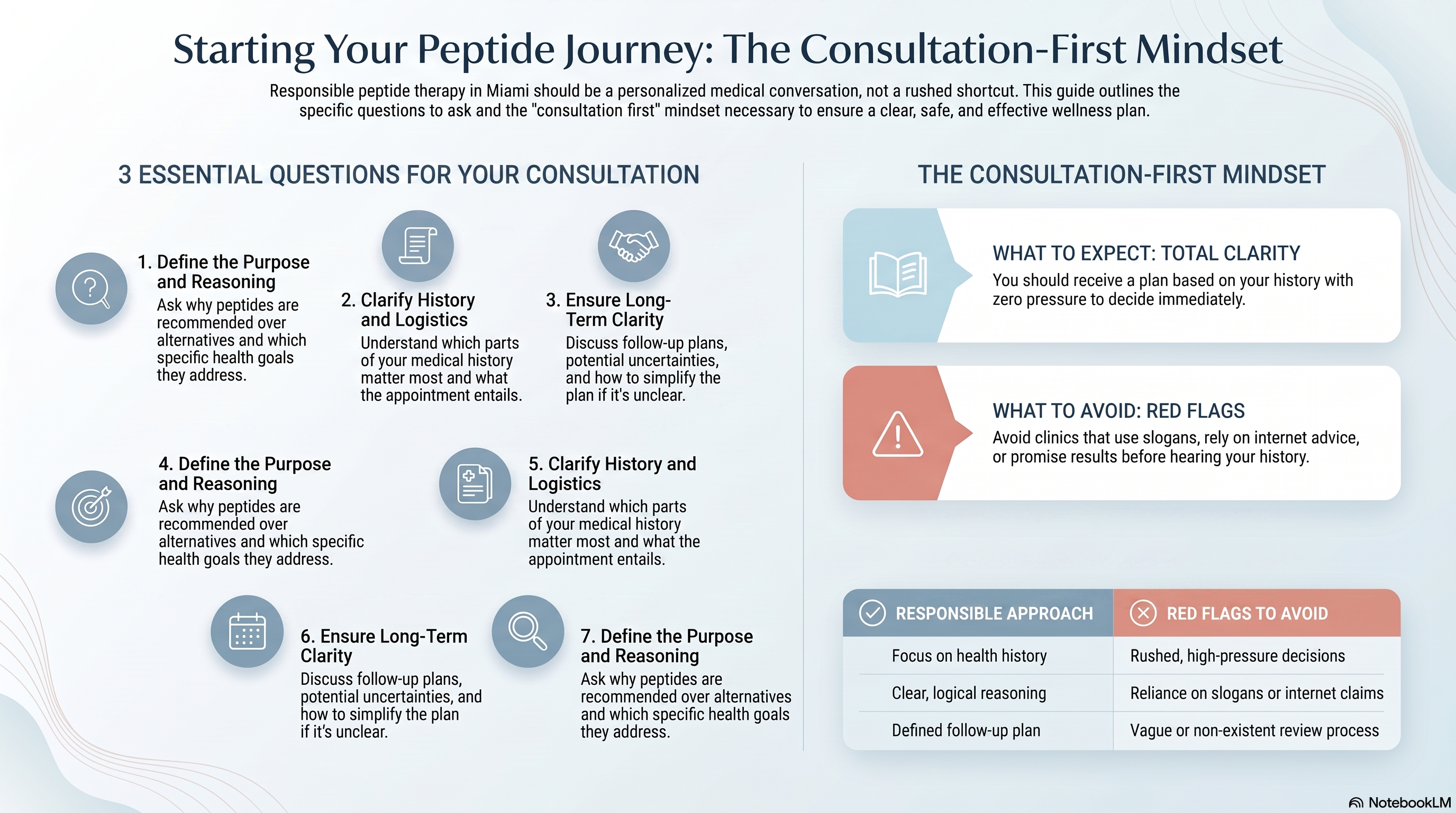 Consultation-first questions for peptide therapy in Miami